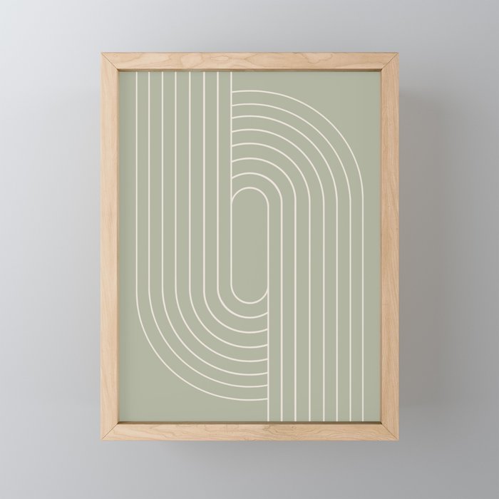 Oval Lines Abstract XLII Framed Mini Art Print