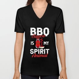 BBQ Sauce Barbeque Recipes Korean Barbecue Keto V Neck T Shirt