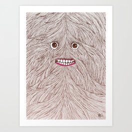 Hairy Guy Art Print