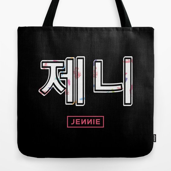 black pink tote bag