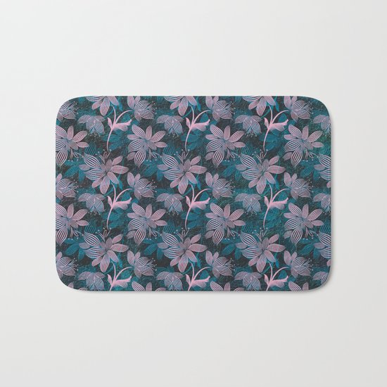 Tiny Flowers Pattern Bath Mat