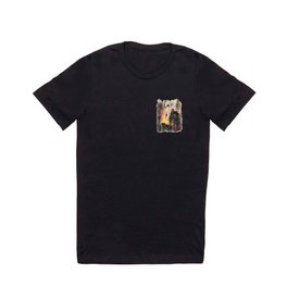 Dark Souls Bonfire with a Warrior Japanese calligraphy T Shirt