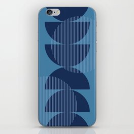 Abstraction Shapes 114 in Midnight Blue (Moon Phase Abstract)  iPhone Skin