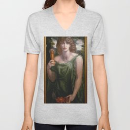 Dante Gabriel Rossetti Mnemosyne V Neck T Shirt