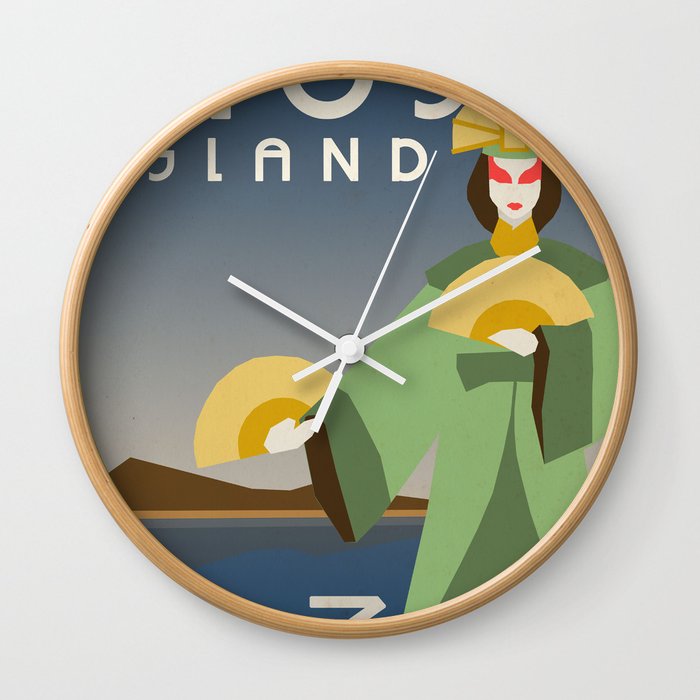 Kyoshi Island Travel Poster Wall Clock