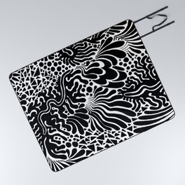 MARY ZOLES DESIGN - Düsseldorf - Abstract Black White Design Ink Illustration Art (P12 914) Picnic Blanket