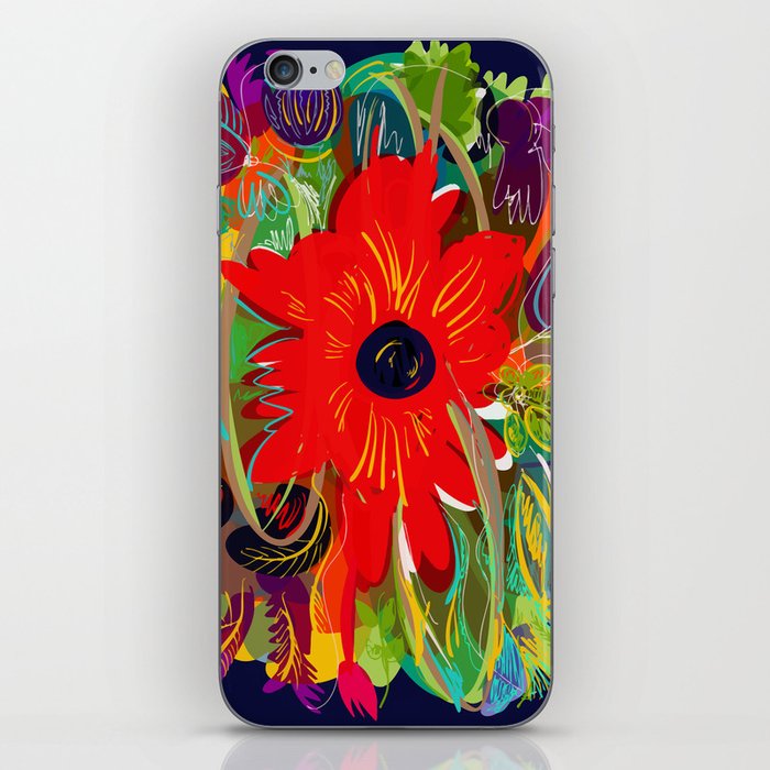 Beautiful flower art pattern decorative iPhone Skin