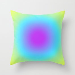 Round Gradien Neon Throw Pillow
