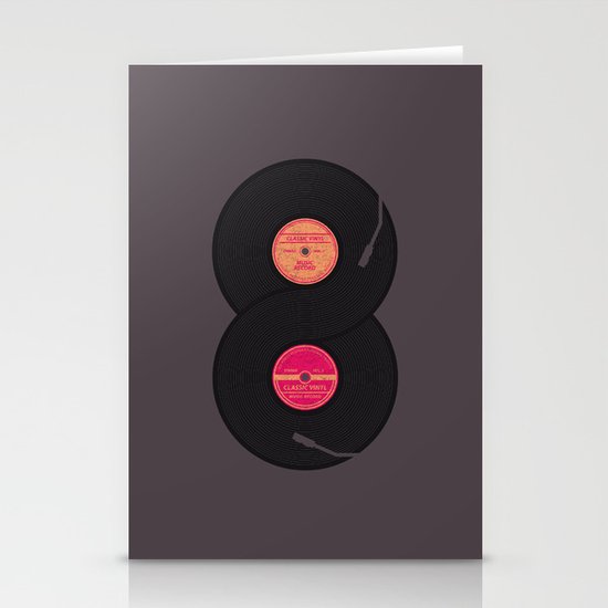 infinity vinyl records Stationery Cards