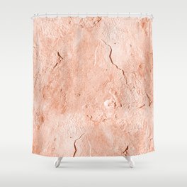 Moon Rock in Coral Shower Curtain