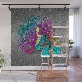 Rainbow Mermaid Wall Mural