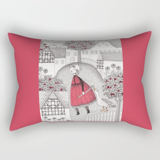The Old Village Rectangular Pillow