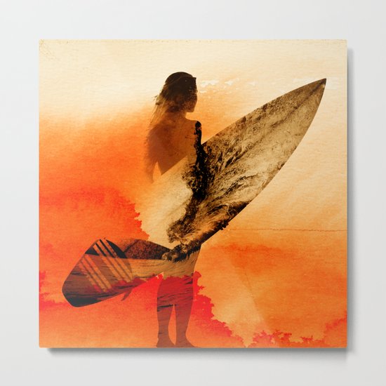 Surfers Morning Metal Print