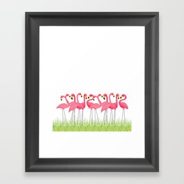 Cuban Pink Flamingos Framed Art Print