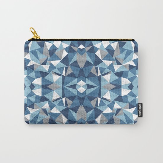Abstract Collide Blues Carry-All Pouch