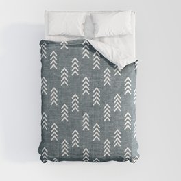 boho arrows on stone blue Comforter