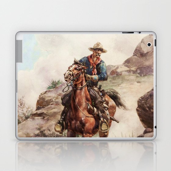 “Cowboy Rider” by Herman W Hansen Laptop & iPad Skin