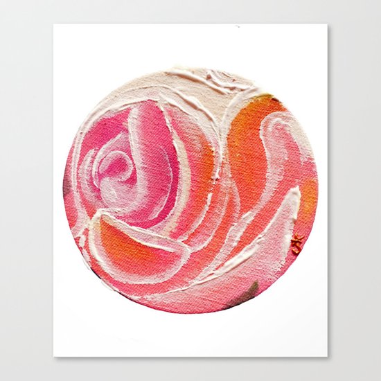 Sunday Plum Roses Canvas Print