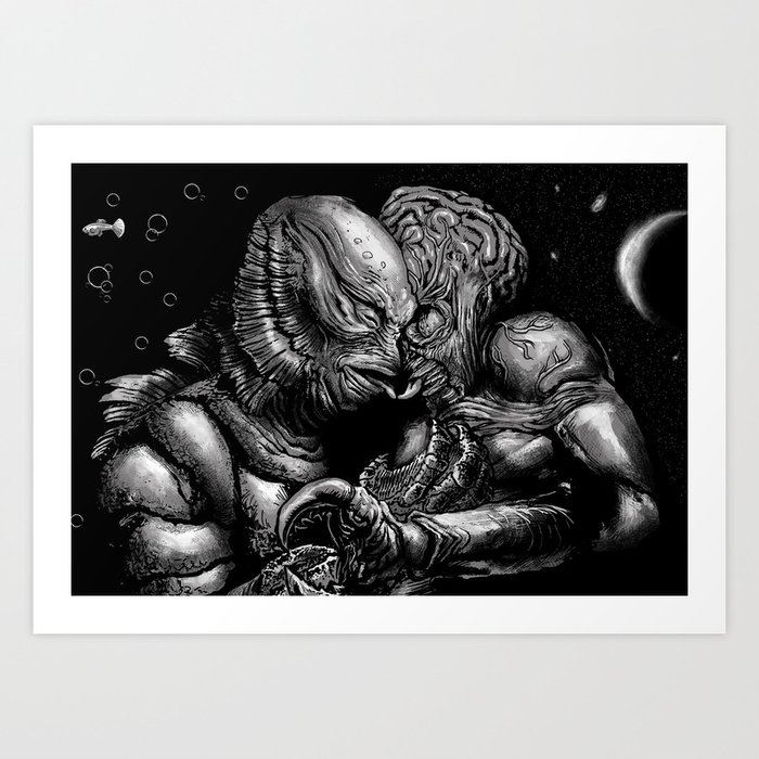First base in Outer Space Art Print