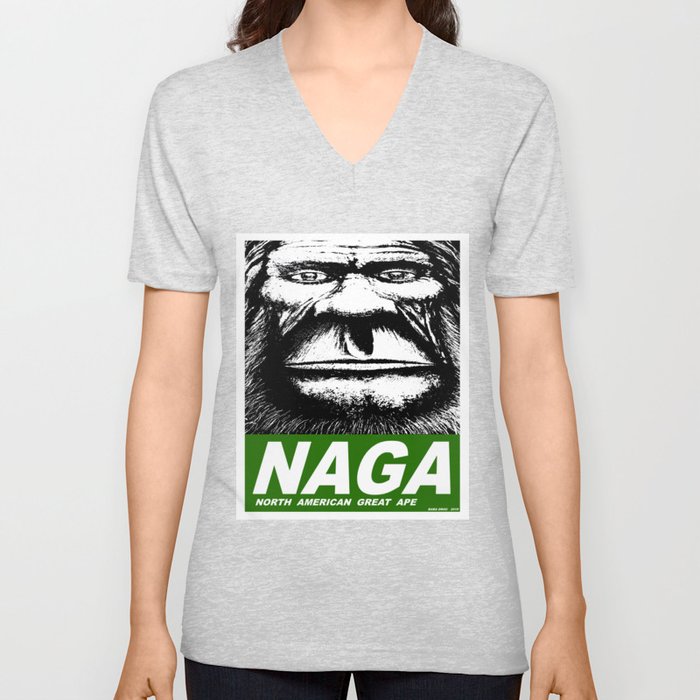 N.A.G.A. (North American Great Ape) V Neck T Shirt