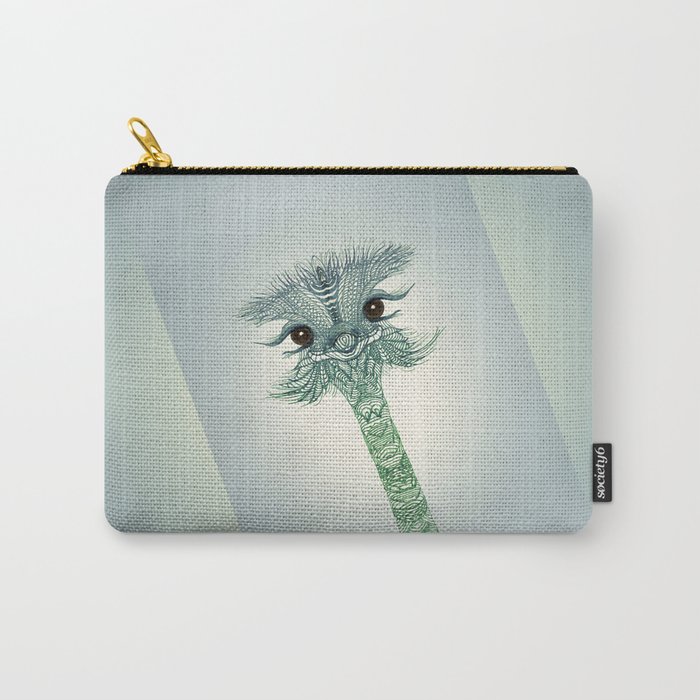 Ostrich  Carry-All Pouch
