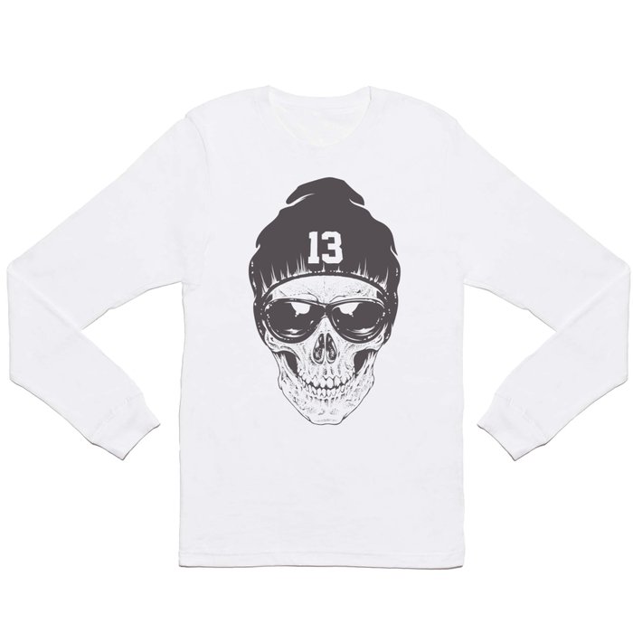 Urban Skull Long Sleeve T Shirt