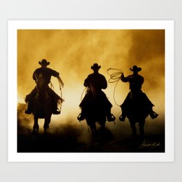 Three Cowboys Western Art Print