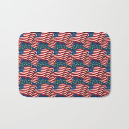 American Flag Pattern Bath Mat | Graphic Design, Mixed Media, Pattern, Digital 