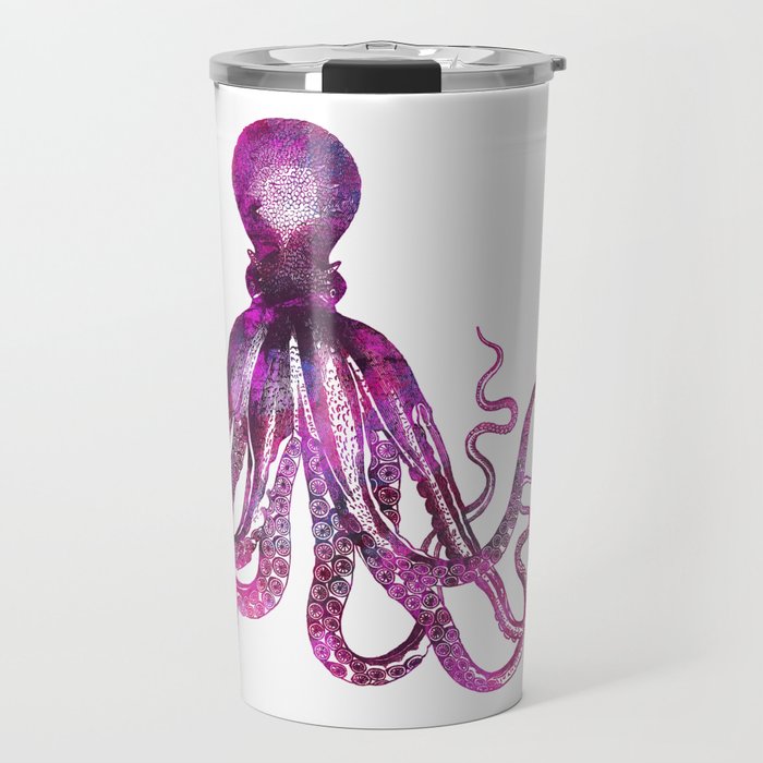 pink Octopus unique underwater creature Travel Mug