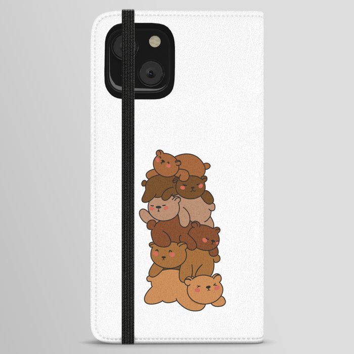 Bears Stack Cute Bear Anime Bears iPhone Wallet Case