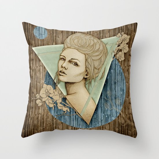 "Fleur Spring" by carographic - Carolyn Mielke Throw Pillow