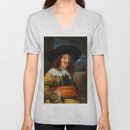 Portrait of a Member of the Guard by Frans Hals V Neck T Shirt