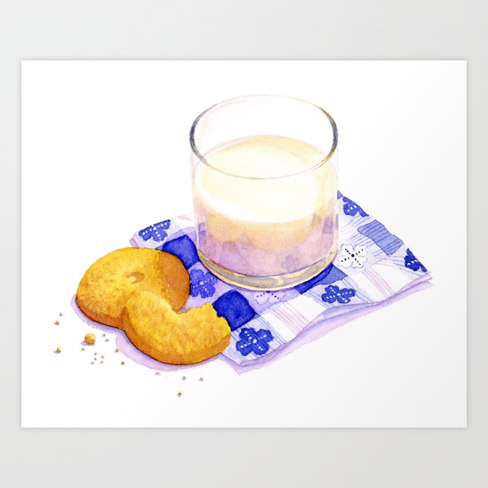 Milk & Cookies Art Print