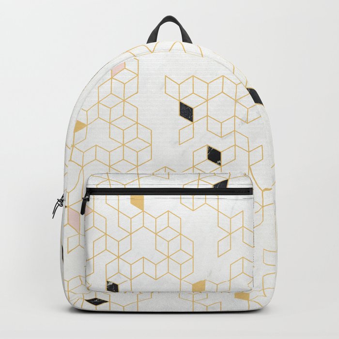 Keziah - Gold & Marble Backpack