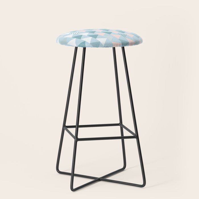 abstract camouflage blue Bar Stool by susycosta | Society6