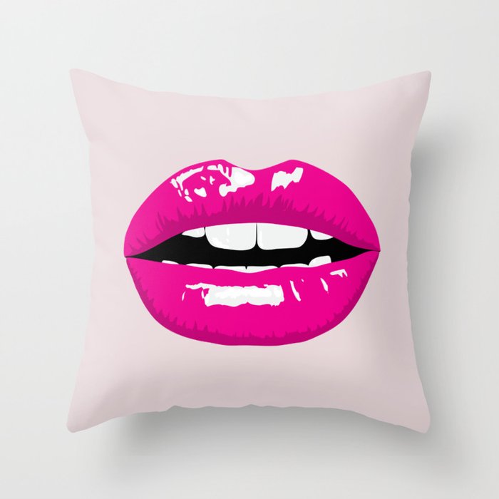 Pink lips pillow sales