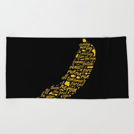 Velvet Underground & Nico Album Typographic Illustration Beach Towel