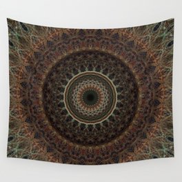 Mandala in brown tones Wall Tapestry