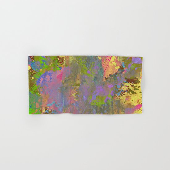Messy Art II - Abstract, pastel coloured artwork in a random, chaotic, messy style Hand & Bath Towel