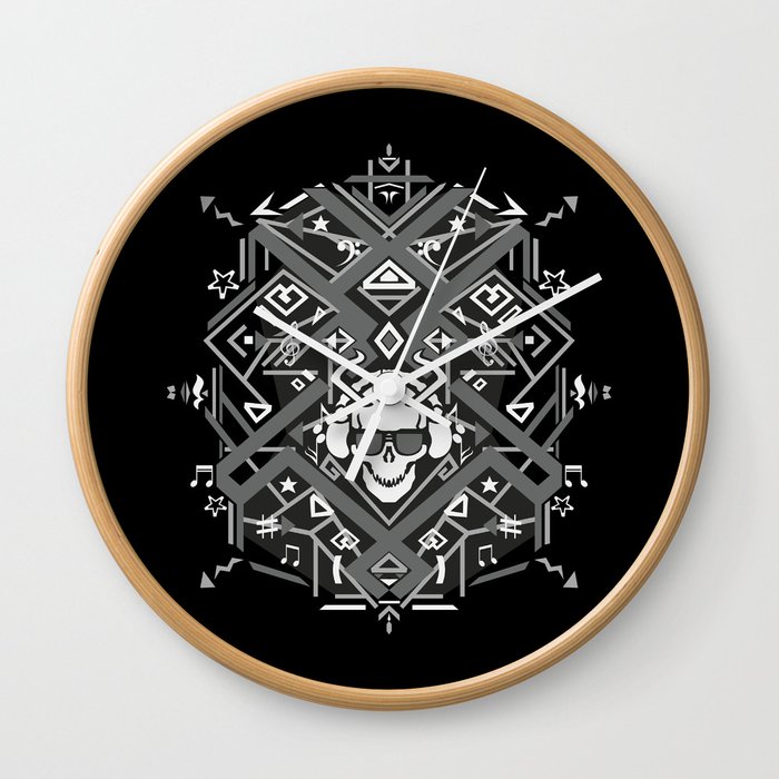 Undead Music Lover Design (white) Wall Clock