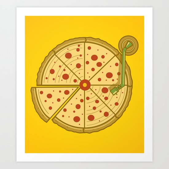 Pizza Vinyl Art Print