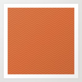 Orange Zigzag Art Print | Falunred, Citrus, Vibrant, Graphicdesign, Pink, Orange, Oranssi, Pattern, Bright, Zigzag 