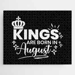 Kings Are Born In August Birthday Quote Jigsaw Puzzle