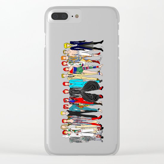 Gray Bowie Group Fashion Outfits Clear iPhone Case