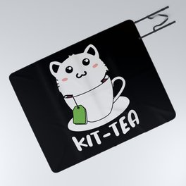 Kit-tea Funny Kitten Cat Lover Picnic Blanket