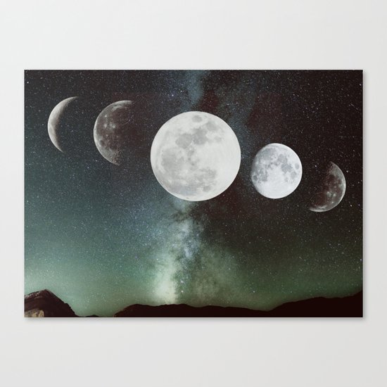 Moon phases Canvas Print