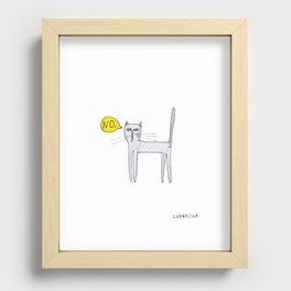 A Cat Saying No Recessed Framed Print