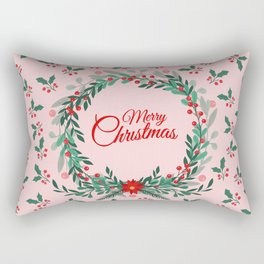Merry Christmas Advent wreath Rectangular Pillow