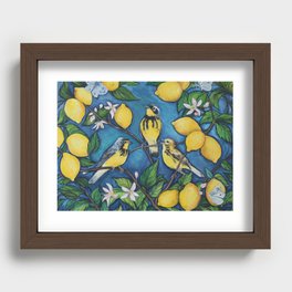 Warblers and Lemons Recessed Framed Print