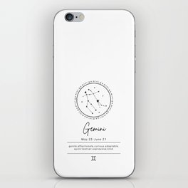 Gemini | B&W Zodiac iPhone Skin